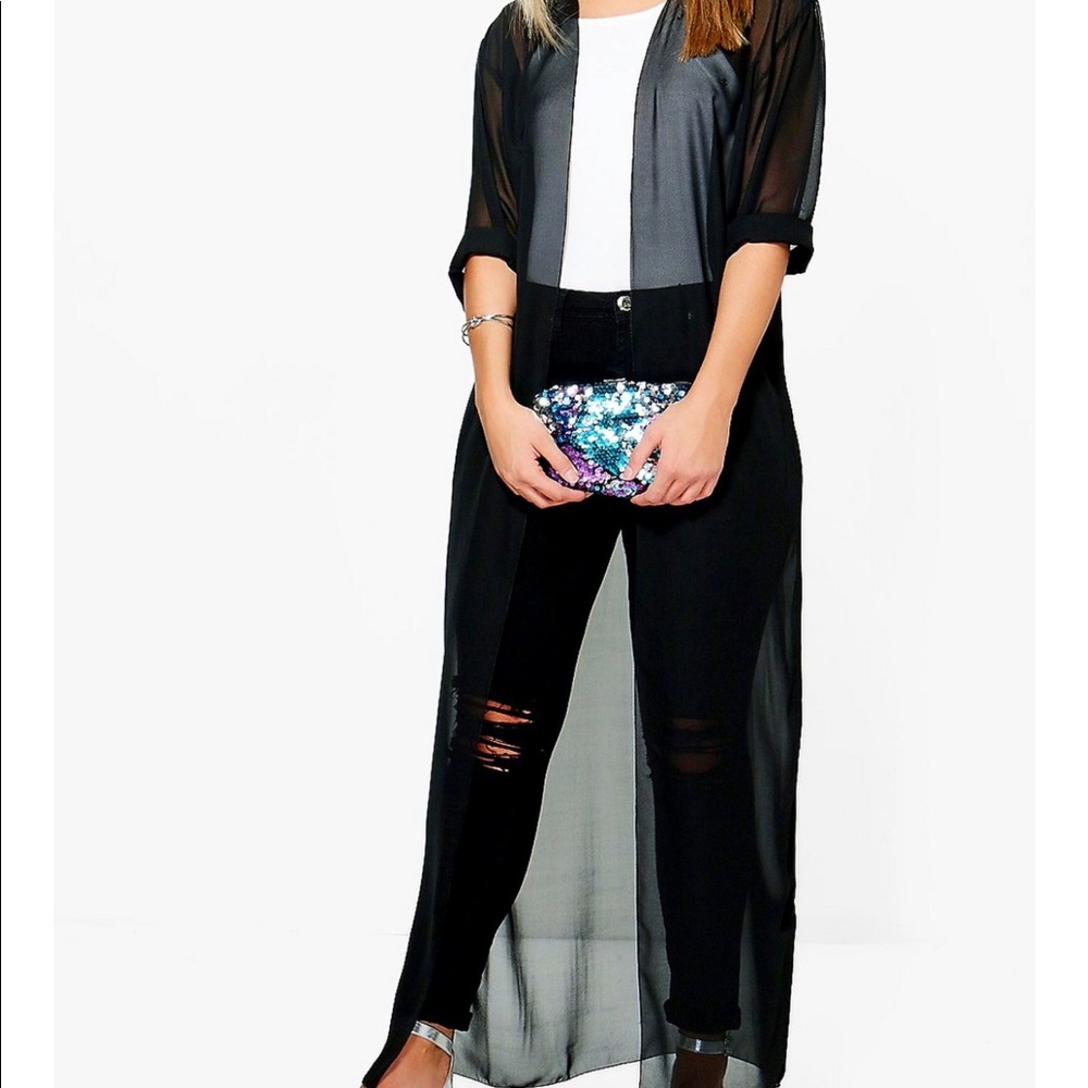 Plus Chiffon Maxi Duster